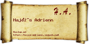 Hajós Adrienn névjegykártya